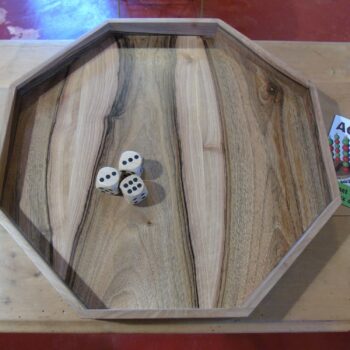 Piste de dés en bois octogonale 47cm