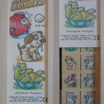 Dominos Animaux familiers en bois