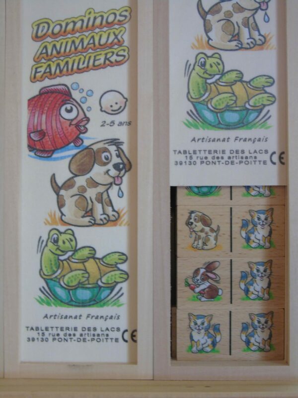 Dominos Animaux familiers en bois