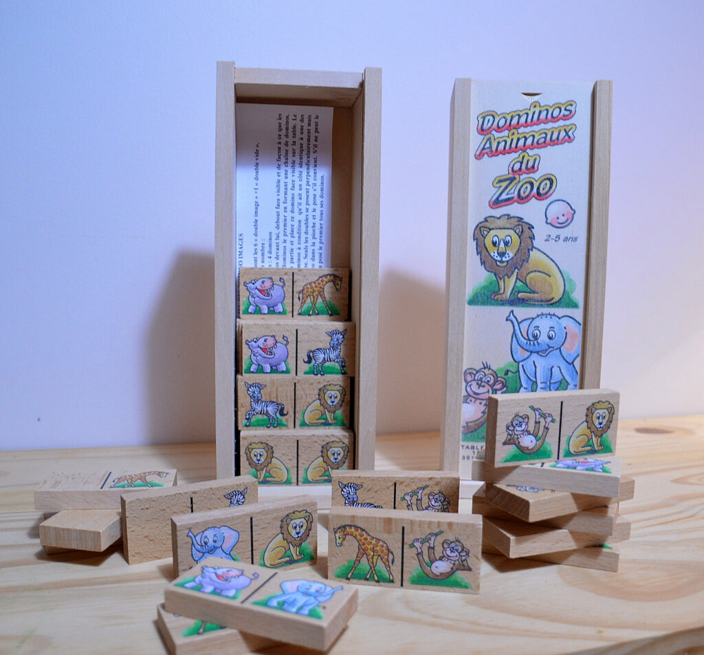 Jouet en bois - Mes premiers dominos animaux - Oxybul - 3 ans + - Label Emmaüs