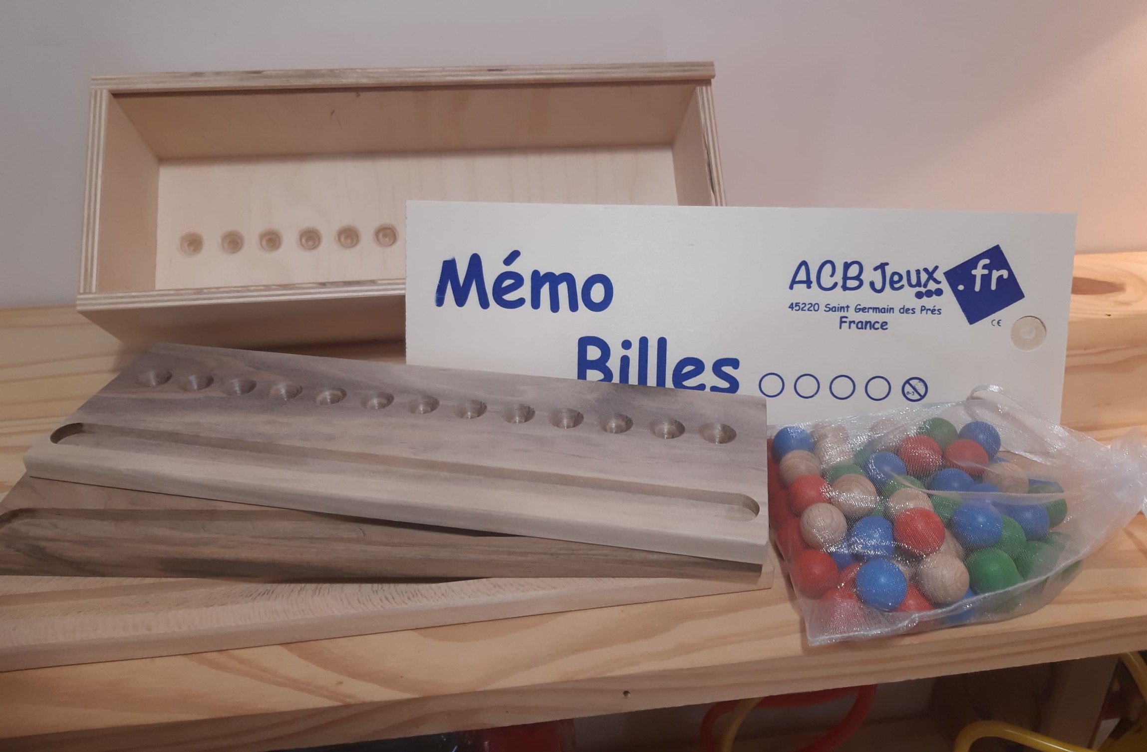Jeu Mémo-billes 3 pers ACB JEUX - Jeu Memo billes 3 pers